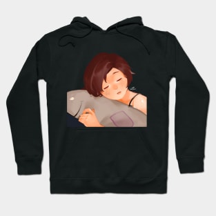 Short Hair Anime Girl Sleep Hoodie